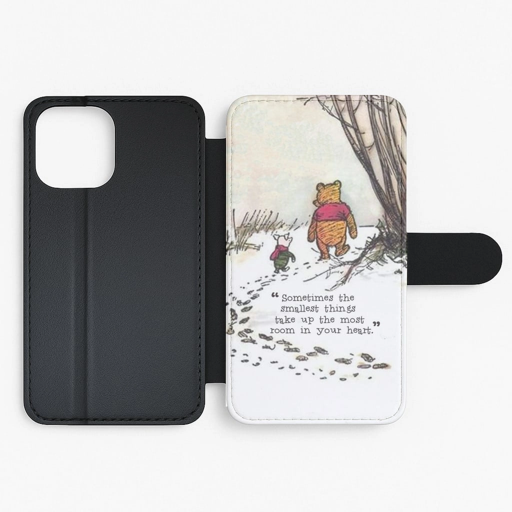 Outdoor Travel Scratch Proof Sometimes The Smallest Things Flip Wallet Phone Case