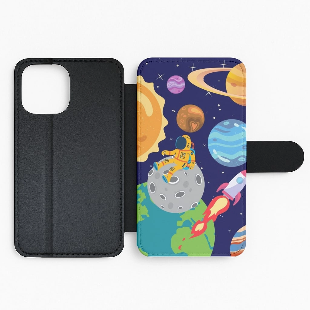 Minimal Edge Space View  Flip / Wallet Phone Case