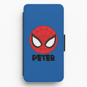 SpiderMan - Personalised Superhero Comic Flip / Wallet Phone Case Polished Edge Edge Shield