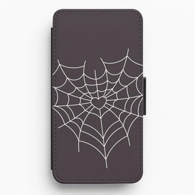 Spiderweb Hearts I Flip / Wallet Phone Case Classic Design
