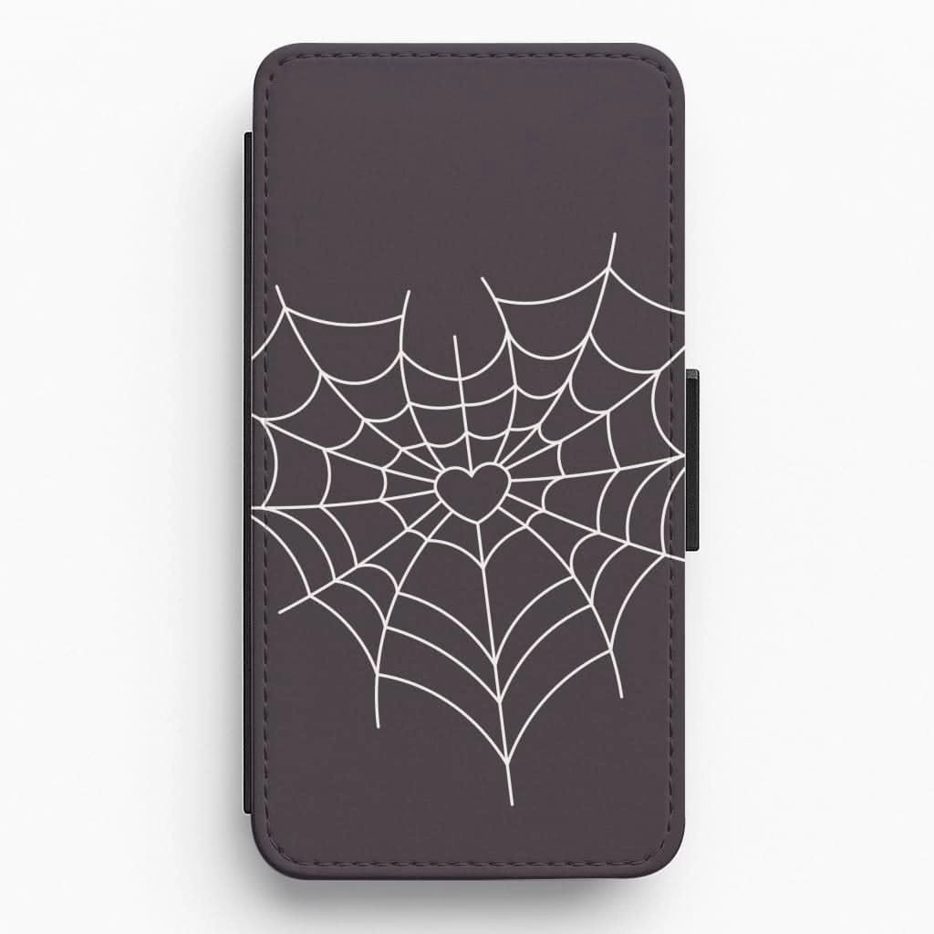 Spiderweb Hearts I Flip / Wallet Phone Case Classic Design