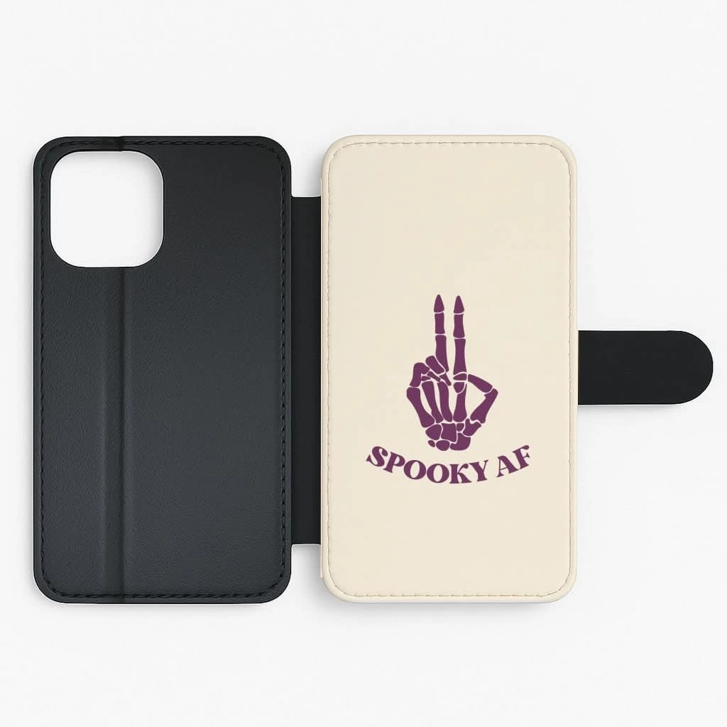 Everyday Fit Vibrant Colors Spooky AF Flip / Wallet Phone Case