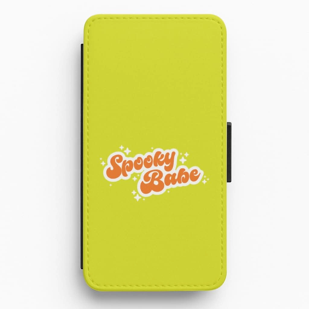 Vivid Pattern Design soft look Spooky Babe Flip / Wallet Phone Case
