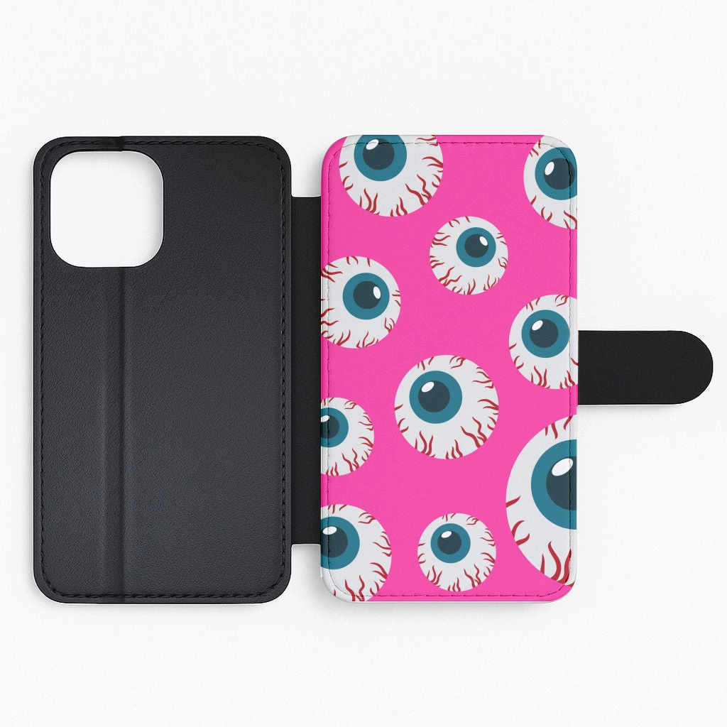 Spooky Eye Pattern Flip / Wallet Phone Case Outdoor Adventure