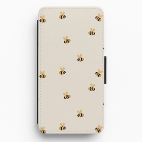 Spring Bee Pattern Flip / Wallet Phone Case Minimal Edge