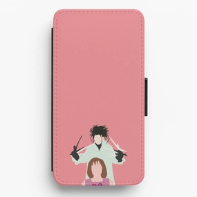 Creative Design Flexible Detail Standing - Scissorhands Flip / Wallet Phone Case