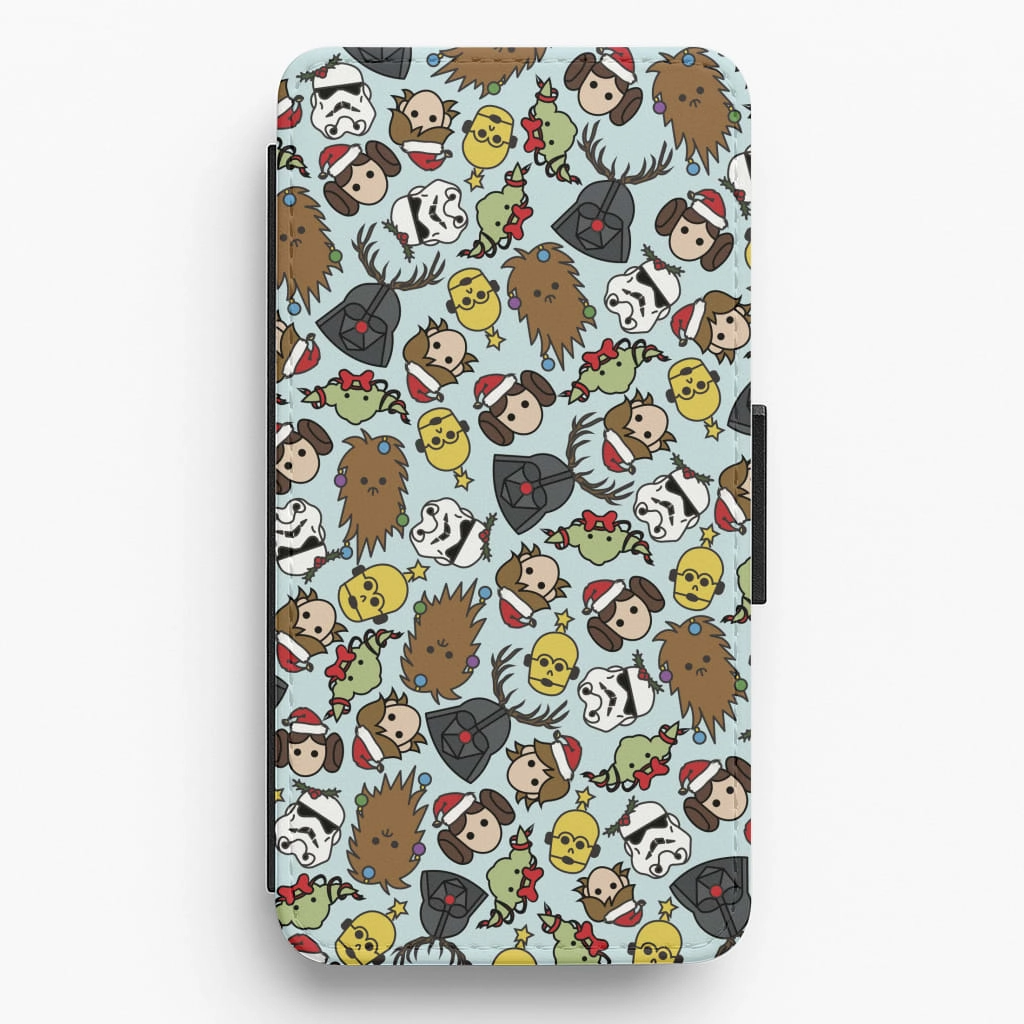 Star Wars Christmas Pattern Flip / Wallet Phone Case Office Accessory