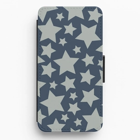 Stars Flip / Wallet Phone Case Strong Corners Tactile Buttons