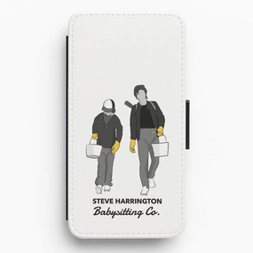 Strong Corners Button Cover Steve Harrington Babysitting Co Flip Wallet Phone Case