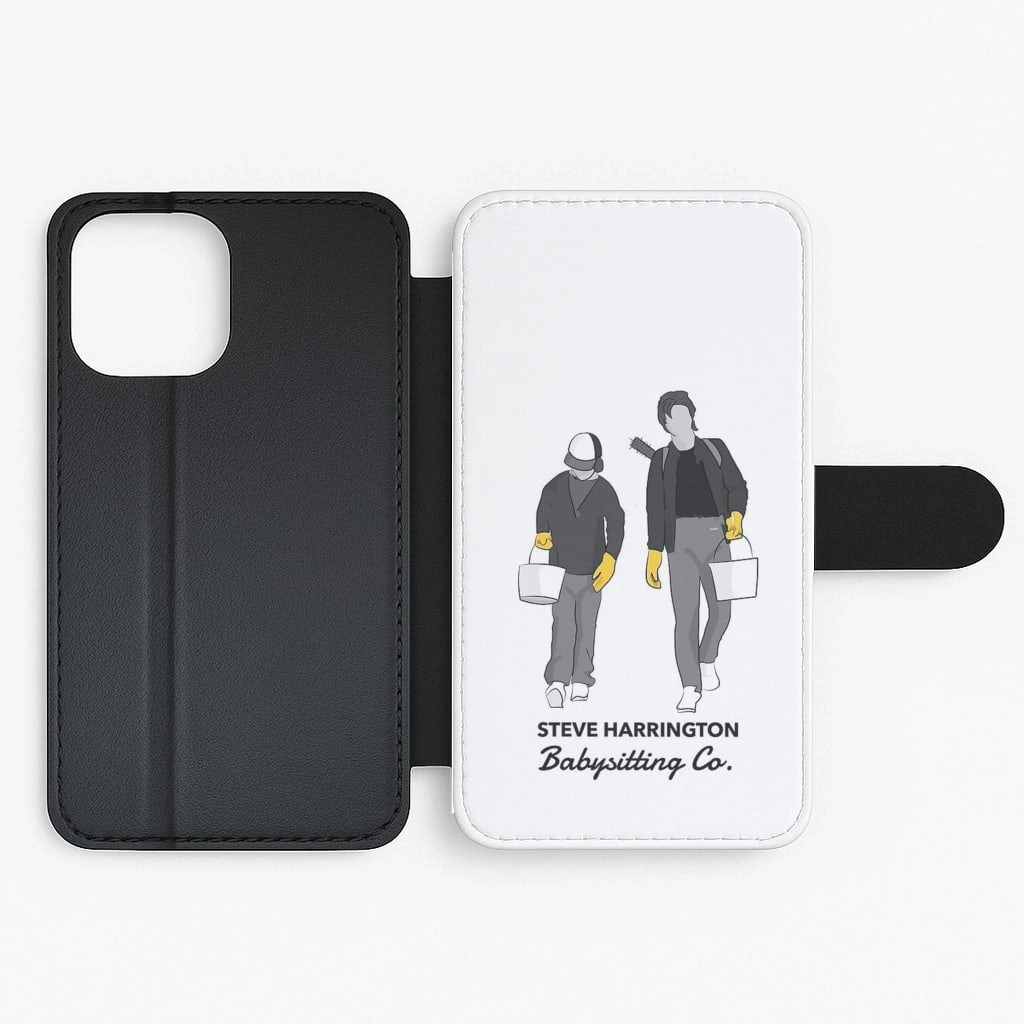 Protective Shell Design Steve Harrington Babysitting Co Flip Wallet Phone Case