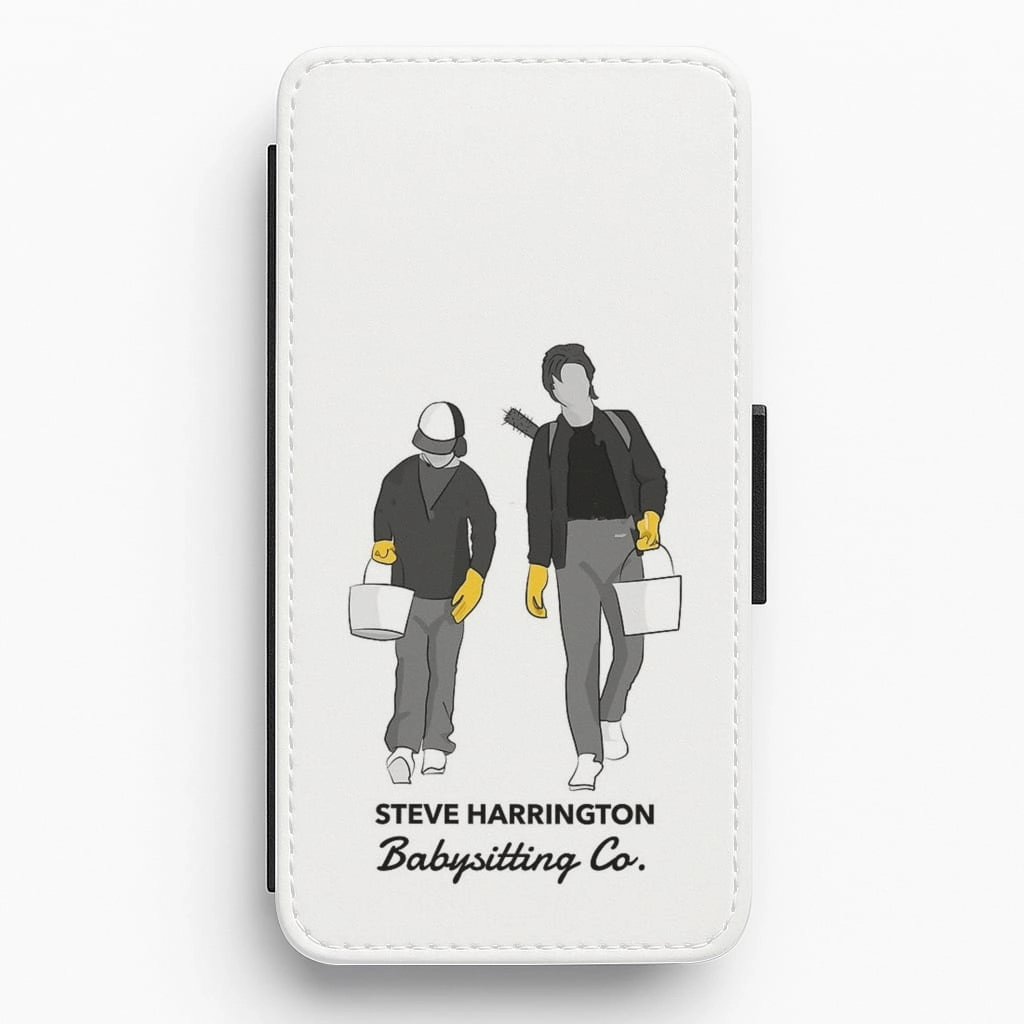Strong Corners Button Cover Steve Harrington Babysitting Co Flip Wallet Phone Case