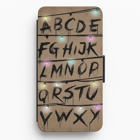Stranger Alphabet Wall Flip Wallet Phone Case Protective Design