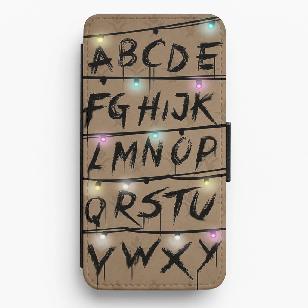 Stranger Alphabet Wall Flip Wallet Phone Case Protective Design