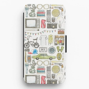 Comfort Design Stranger Objects Illustration Flip Wallet Phone Case