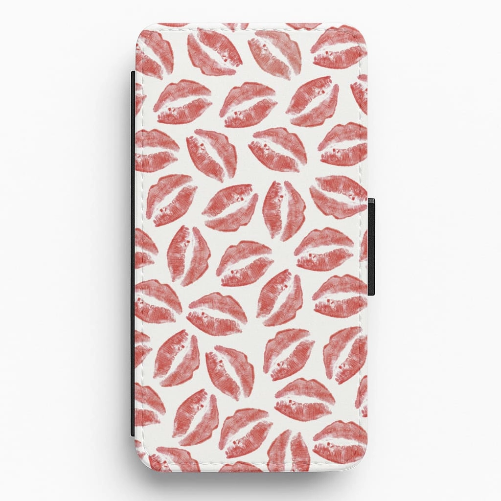 Kisses - Valentine's Day Flip / Wallet Phone Case Shock Guard Elegant Texture