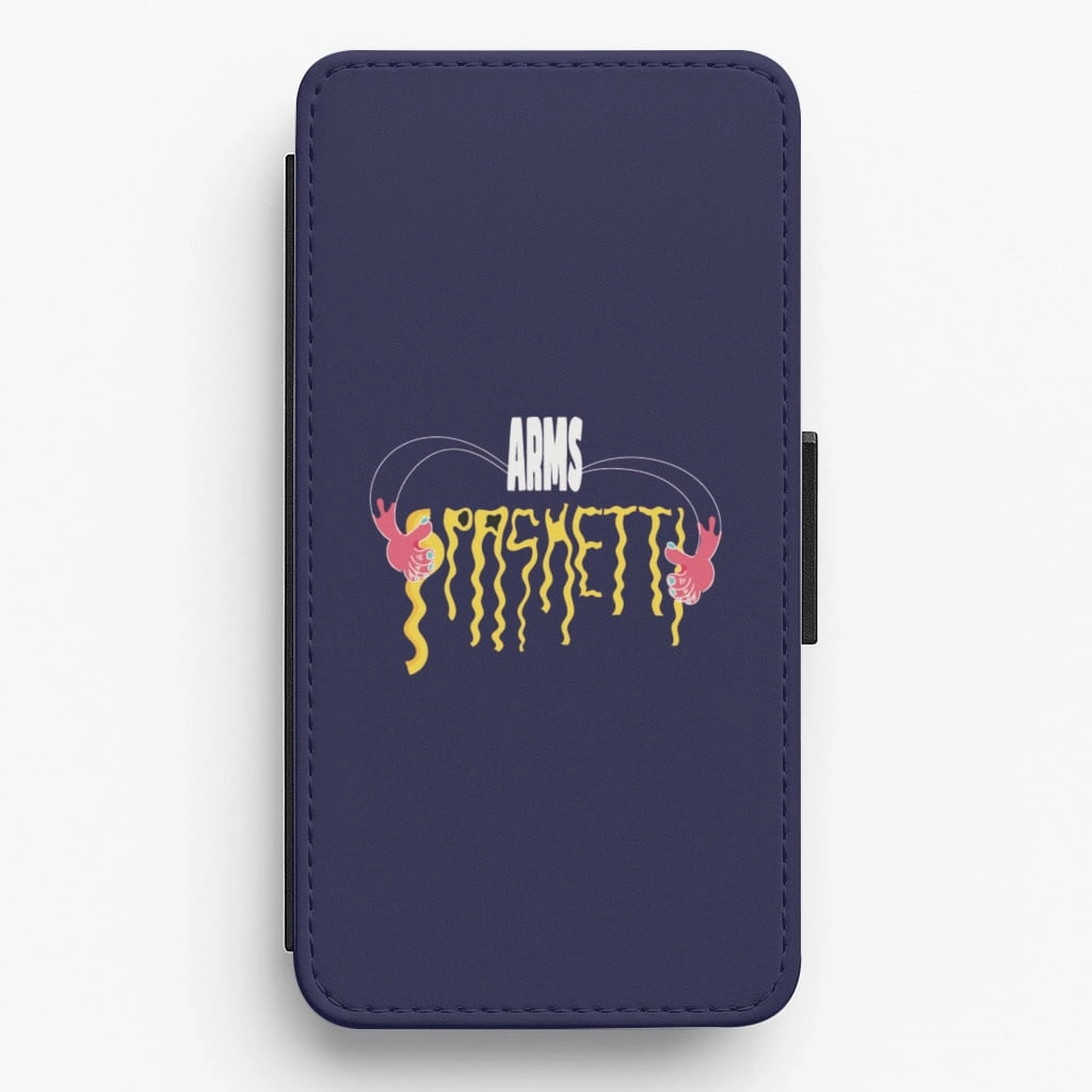 Arms Spaghetti - Dark Blue Flip / Wallet Phone Case Grip Enhanced Ultra Thin