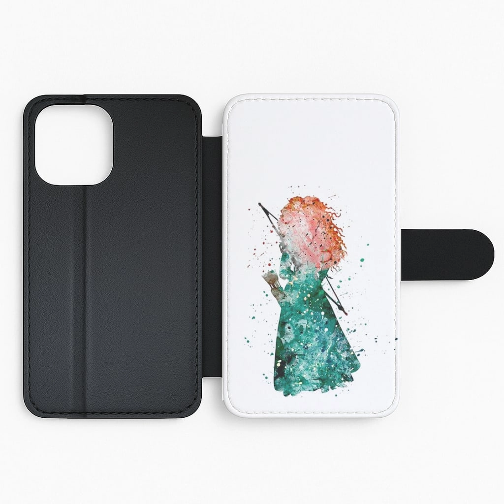 Modern Function Watercolour Princess Merida Brave Fairytale Flip / Wallet Phone Case