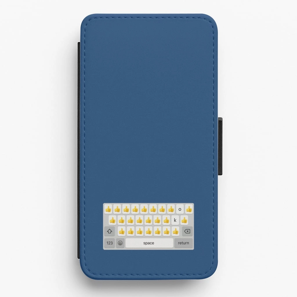 Stylish Detailing Dad's Keyboard - Father's Day Flip / Wallet Phone Case
