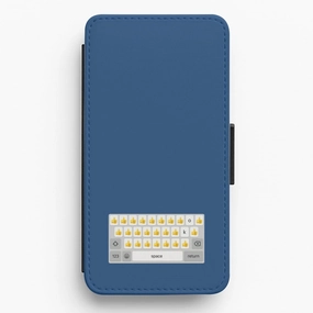 Stylish Detailing Dad's Keyboard - Father's Day Flip / Wallet Phone Case