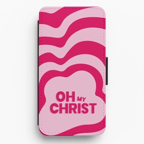 Rugged Texture Design Oh My Flip / Wallet Phone Case