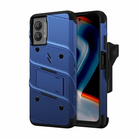 Soft touch layer ZIZO BOLT Bundle moto g power 5G (2024) Case - Blue