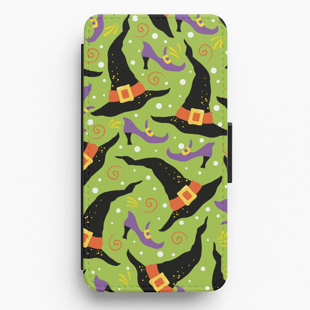 Comfort Texture Layer Soft coating Witch's Attire Pattern - Halloween Flip / Wallet Phone Case