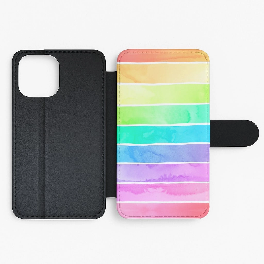 Compact Edge Summer Sorbet Stripes Flip Wallet Phone Case