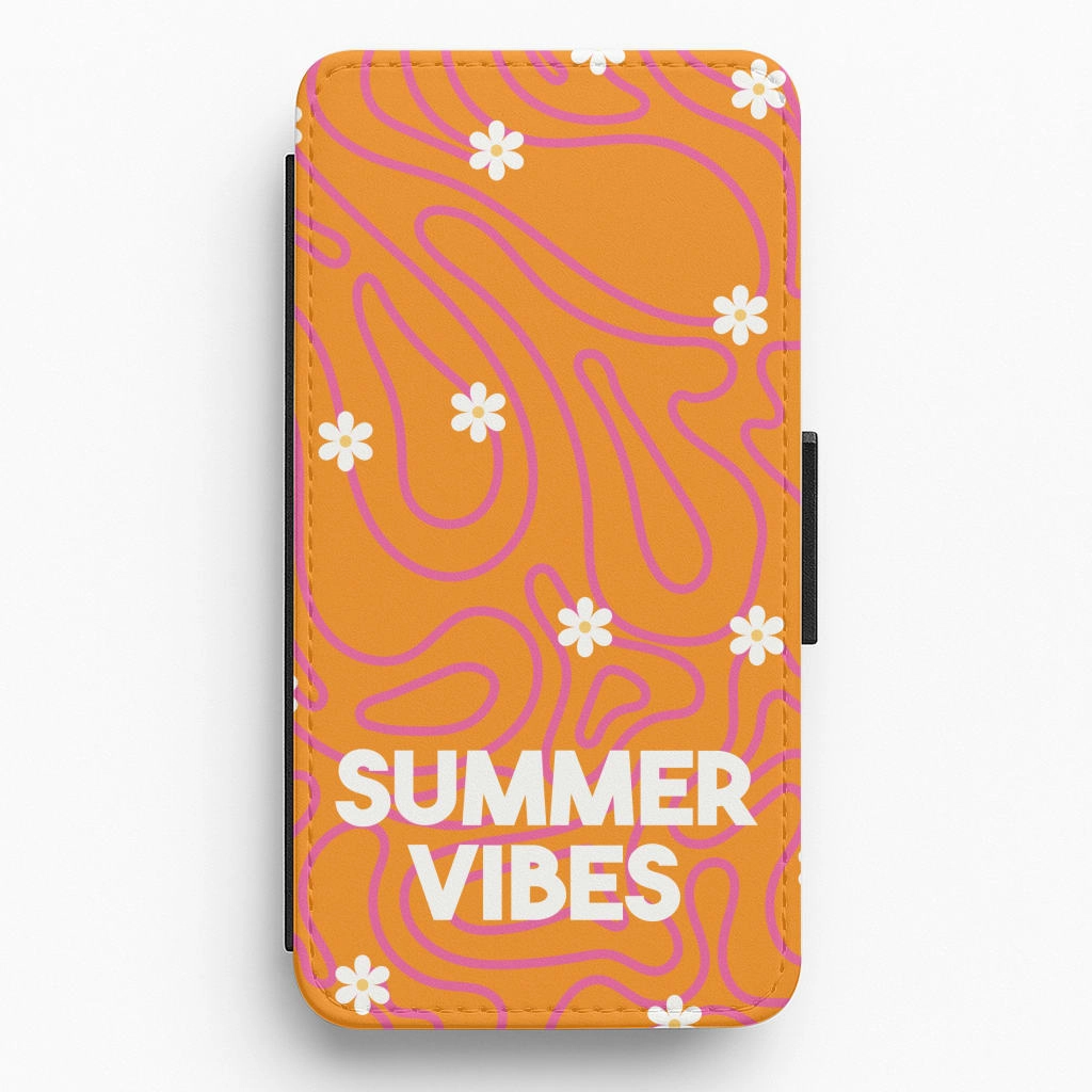 Summer Vibes Daisies Flip / Wallet Phone Case High Durability Minimal Edge