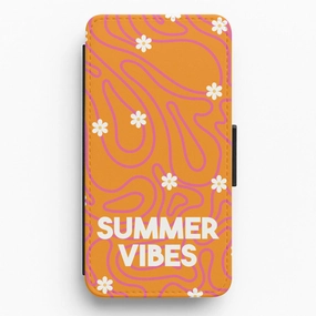 Summer Vibes Daisies Flip / Wallet Phone Case High Durability Minimal Edge