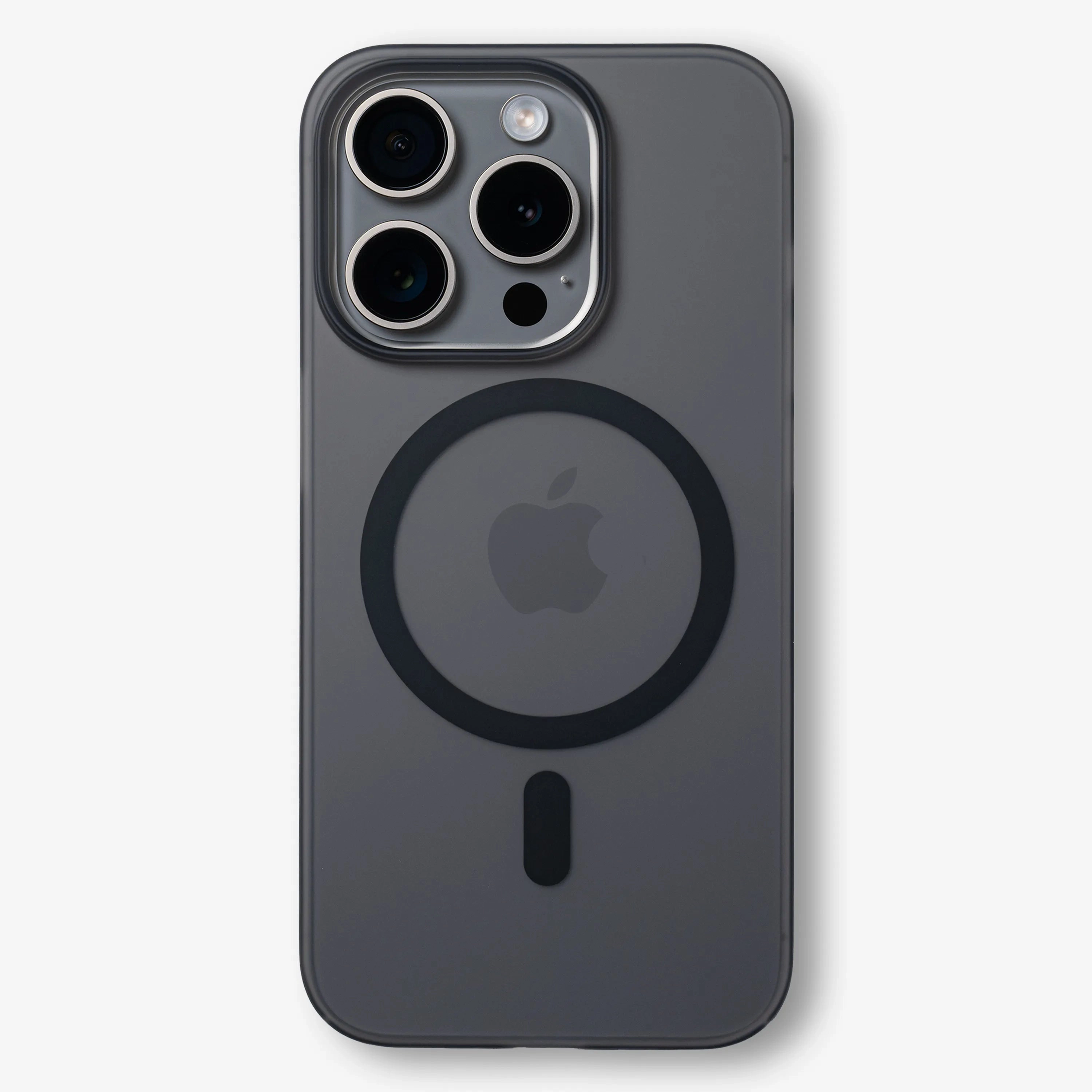 Super Thin iPhone 15 Pro Matte Case with MagSafe Frosted Finish Clear Frame