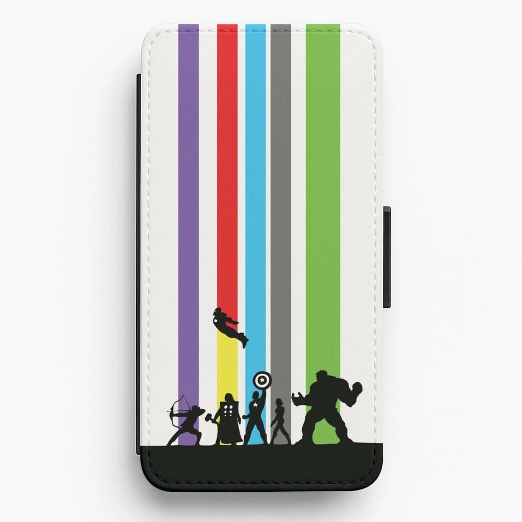 Strong Corners Superhero Team Silhouette Flip / Wallet Phone Case