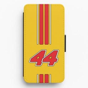 everyday elegance Stylish Detail Retro Yellow And Red Hamilton Flip / Wallet Phone Case