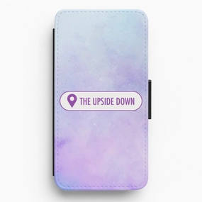 The Upside Down Galaxy - Stranger Things Flip / Wallet Phone Case Clear Edge Modern Texture
