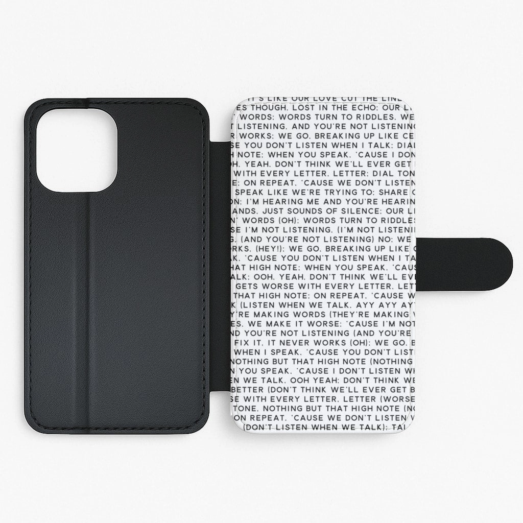 Creative Design Talk Lyrics - Why Don't We Flip / Wallet Phone Case