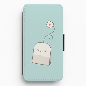 Tea Time - Cartoon Tea Bag Flip / Wallet Phone Case Compact Shape