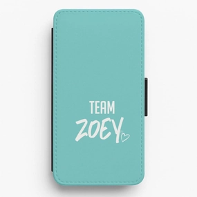 Team Zoey Flip / Wallet Phone Case Hybrid Texture Modern Detail
