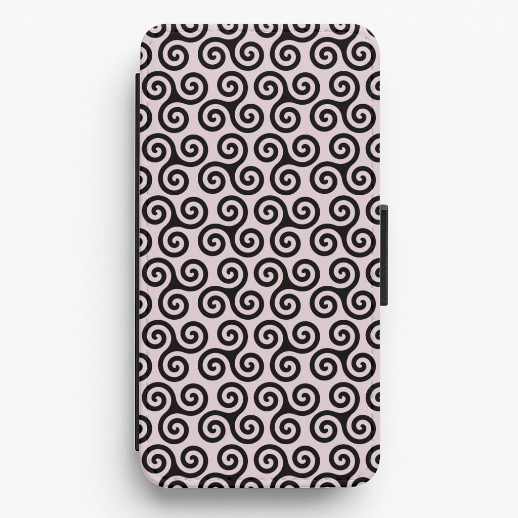 Durable Edge Texture Teen Wolf Pattern Flip / Wallet Phone Case