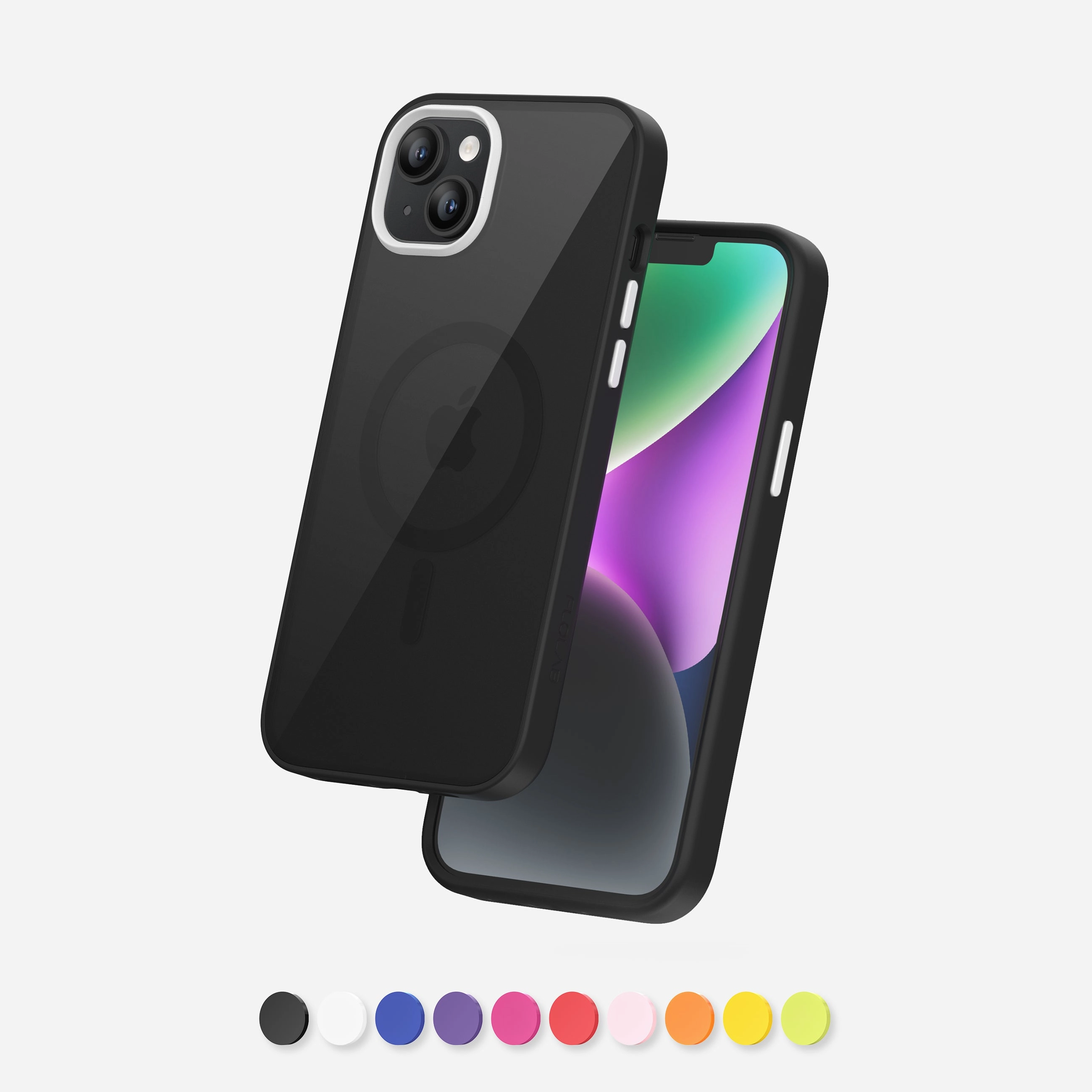 FLOLAB Surtect Tri-Fusion MagSafe Compatible Case  iPhone 14 Series (Black Clear) Anti smudge