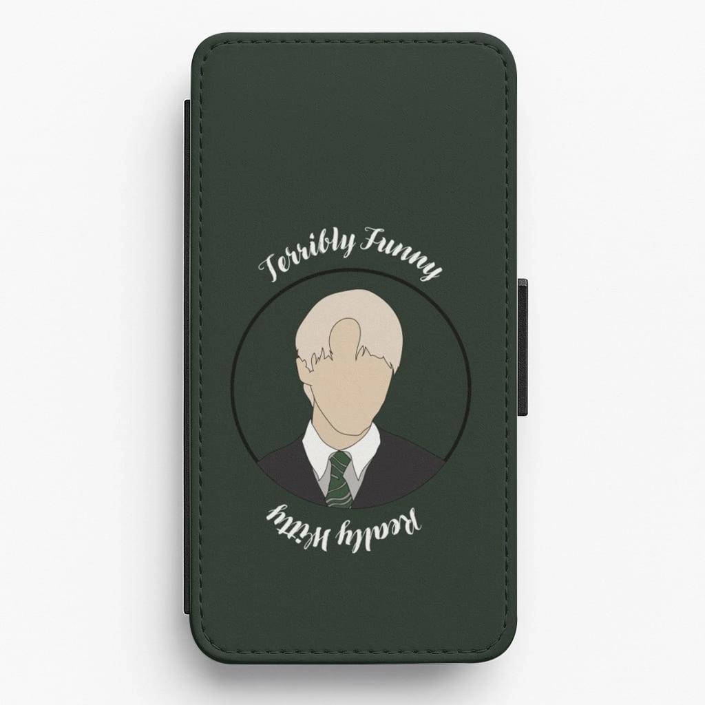 Vivid Texture Terribly Funny, Really Witty Draco Malfoy Flip / Wallet Phone Case