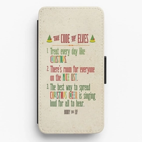 The Elf Code - Elf Flip / Wallet Phone Case Smooth Outline