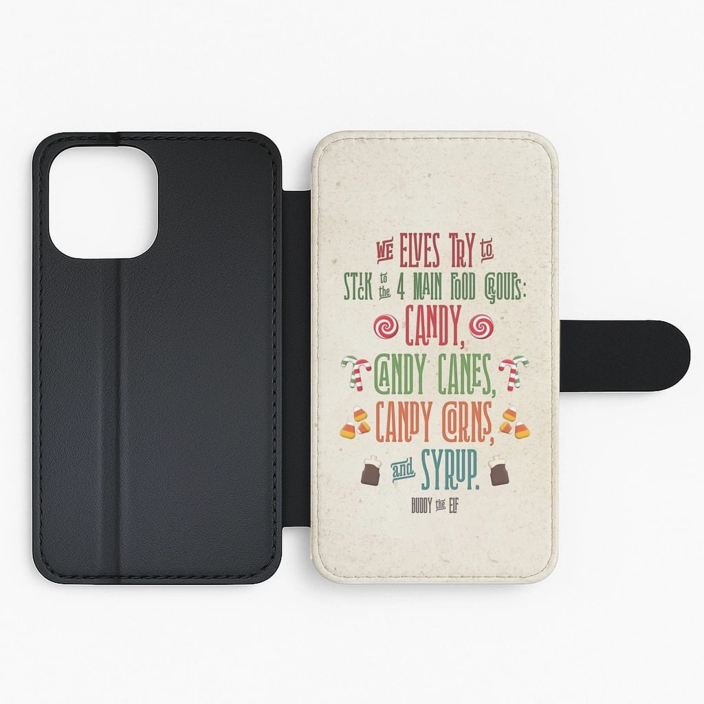 Simple Texture Strong Outline The Four Main Food Groups - Elf Flip / Wallet Phone Case