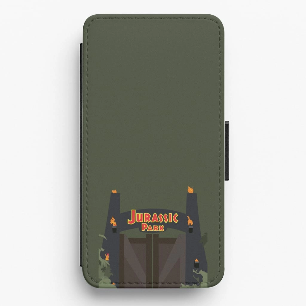The gate - Dinosaur Park Flip / Wallet Phone Case Flexible Touch