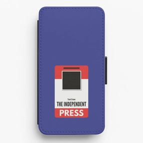 Sleek Profile Textured Grip The Independent Press Flip / Wallet Phone Case