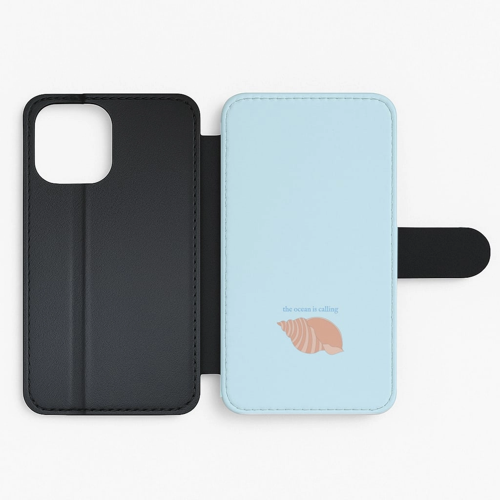 Compact Feel The Ocean Is Calling - Seashells Flip / Wallet Phone Case