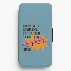 Protective Gear Gloss Surface The World Is Gonna End - Fender Flip / Wallet Phone Case