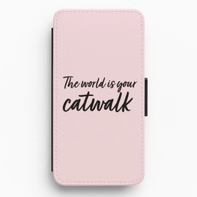 The World Is Your Catwalk Flip / Wallet Phone Case Flexible Grip Form Outdoor Travel
