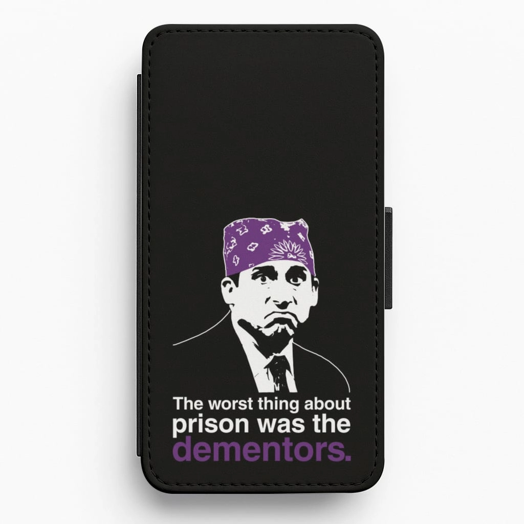 The Worst Thing About Prison Was The Dementors Flip / Wallet Phone Case Rugged Finish Sleek Texture