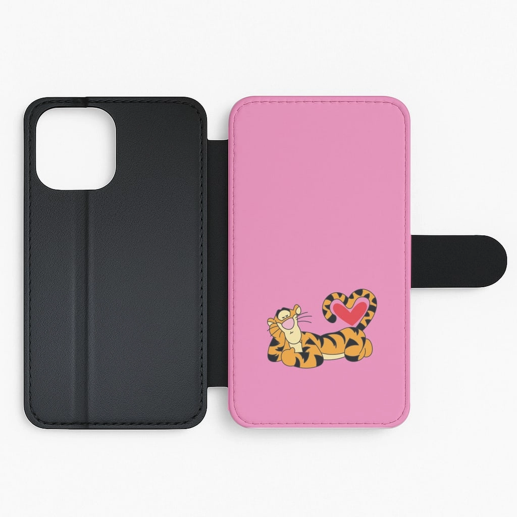 Vivid Surface Detail Tiger Valentine's Flip / Wallet Phone Case