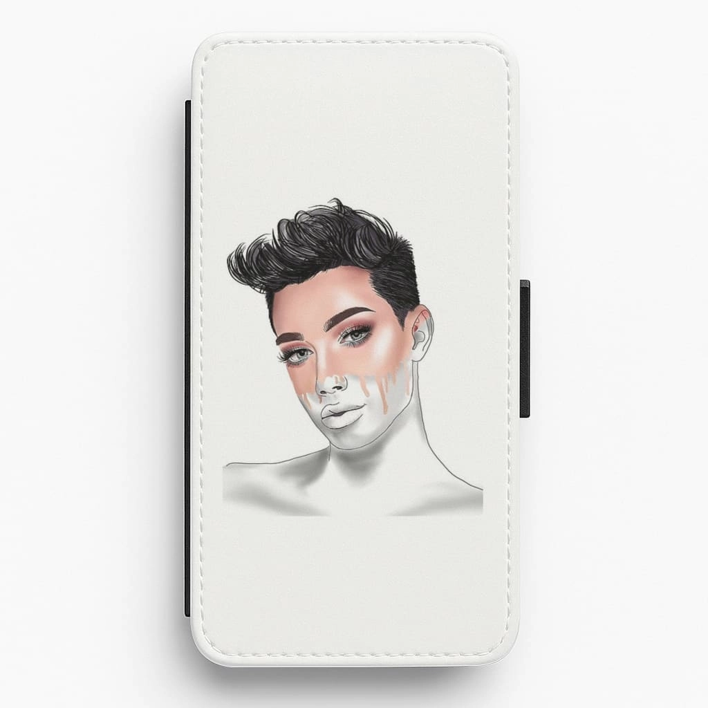 James Charles Sketch Flip / Wallet Phone Case Comfort Build Layer Premium Quality