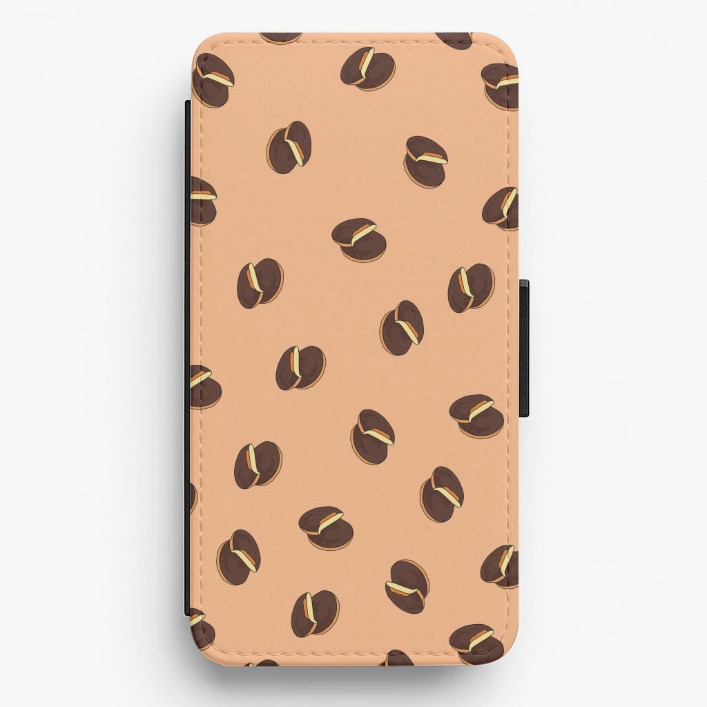 Jaffa Cakes - Biscuits Patterns Flip / Wallet Phone Case Minimal Pattern Texture